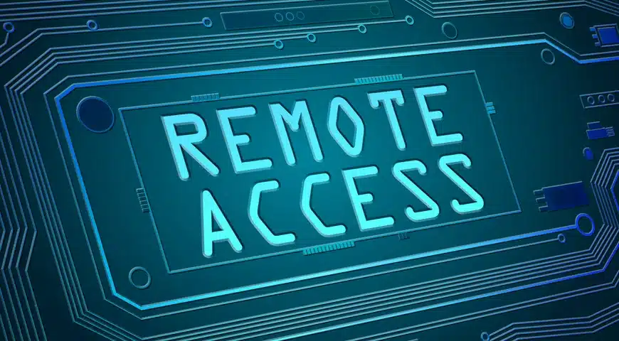En la imagen se observa una electrónica con la palabra remote access (acceso remoto en español.